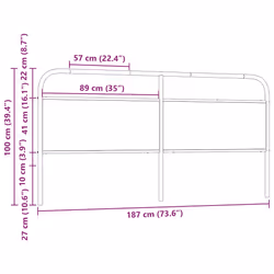 VidaXL 4100245 tête de lit et pied de lit Chêne - Vue supplémentaire 7