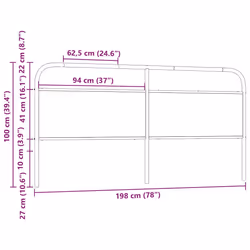 VidaXL 4100246 tête de lit et pied de lit Chêne - Vue supplémentaire 7