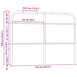 VidaXL 4100290 tête de lit et pied de lit Chêne - Vue supplémentaire 7