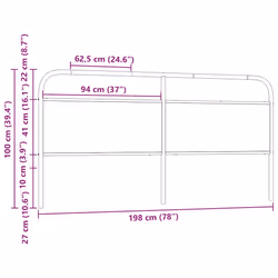 VidaXL 4100295 tête de lit et pied de lit Chêne - Vue supplémentaire 7