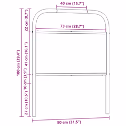 VidaXL 4100340 tête de lit et pied de lit Marron, Chêne - Vue supplémentaire 7