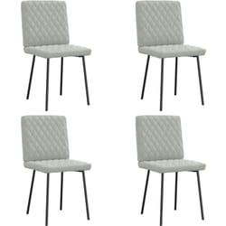 vidaXL Chaises à manger lot de 4 Gris clair Velours