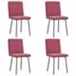 vidaXL Chaises à manger lot de 4 Rouge bordeaux Velours
