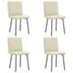 vidaXL Chaises à manger lot de 4 crème similicuir
