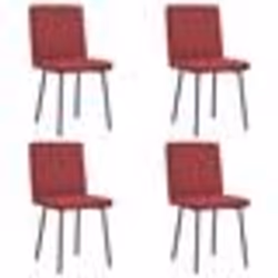 vidaXL Chaises à manger lot de 4 rouge bordeaux similicuir