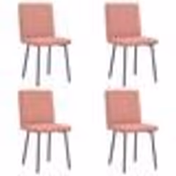 vidaXL Chaises à manger lot de 4 rose similicuir