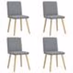 vidaXL Chaises à manger lot de 4 gris clair tissu