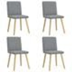 vidaXL Chaises à manger lot de 4 gris clair tissu