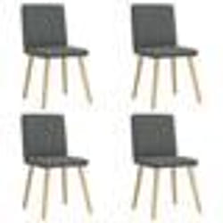vidaXL Chaises à manger lot de 4 gris foncé tissu