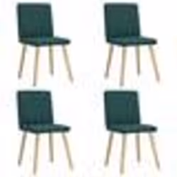 vidaXL Chaises à manger lot de 4 vert foncé tissu