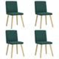 vidaXL Chaises à manger lot de 4 vert foncé tissu
