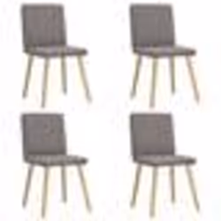 vidaXL Chaises à manger lot de 4 taupe tissu