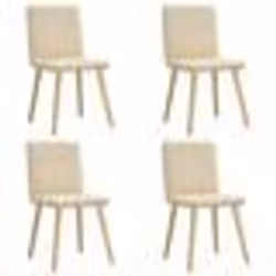 vidaXL Chaises à manger lot de 4 crème tissu