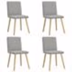 vidaXL Chaises à manger lot de 4 gris nuage tissu