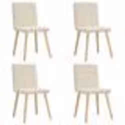 vidaXL Chaises à manger lot de 4 Lin