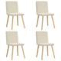 vidaXL Chaises à manger lot de 4 Lin