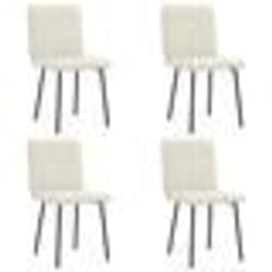 vidaXL Chaises à manger lot de 4 Crème Velours