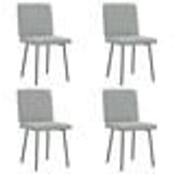 vidaXL Chaises à manger lot de 4 Gris clair Velours