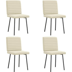 Vidaxl - Chaises à manger lot de 4 crème similicuir
