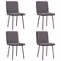 vidaXL Chaises à manger lot de 4 gris similicuir