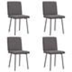 vidaXL Chaises à manger lot de 4 gris similicuir