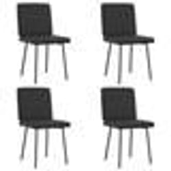 vidaXL Chaises à manger lot de 4 noir similicuir