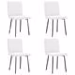 vidaXL Chaises à manger lot de 4 blanc similicuir