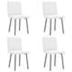 vidaXL Chaises à manger lot de 4 blanc similicuir
