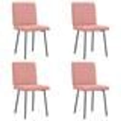 vidaXL Chaises à manger lot de 4 rose similicuir