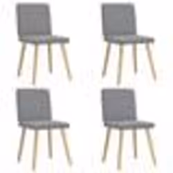 vidaXL Chaises à manger lot de 4 gris clair tissu