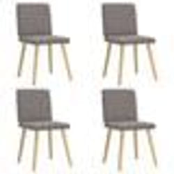 vidaXL Chaises à manger lot de 4 taupe tissu
