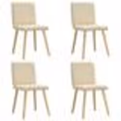 vidaXL Chaises à manger lot de 4 crème tissu
