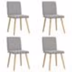 vidaXL Chaises à manger lot de 4 gris nuage tissu