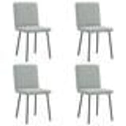 vidaXL Chaises à manger lot de 4 Gris clair Velours
