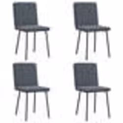 vidaXL Chaises à manger lot de 4 Gris foncé Velours