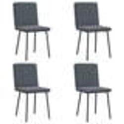vidaXL Chaises à manger lot de 4 Gris foncé Velours
