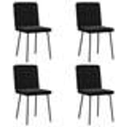 vidaXL Chaises à manger lot de 4 Noir Velours