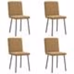vidaXL Chaises à manger lot de 4 marron velours