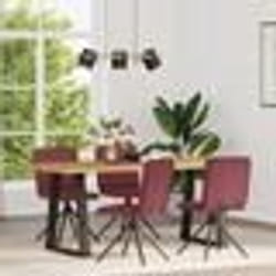 vidaXL Chaises à manger lot de 4 rouge bordeaux tissu