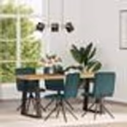vidaXL Chaises à manger lot de 4 vert foncé tissu