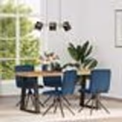 vidaXL Chaises à manger lot de 4 bleu tissu