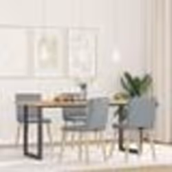 vidaXL Chaises à manger lot de 4 gris clair tissu