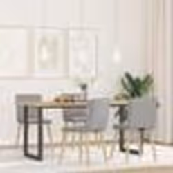 vidaXL Chaises à manger lot de 4 gris nuage tissu