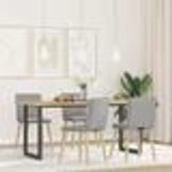 vidaXL Chaises à manger lot de 4 gris nuage tissu
