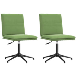 Vidaxl - Chaises à manger lot de 2 Vert clair Velours