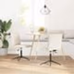 vidaXL Chaises à manger lot de 2 Crème Velours