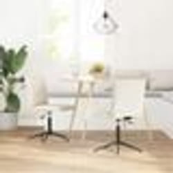 vidaXL Chaises à manger lot de 2 Crème Velours