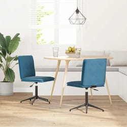 vidaXL Chaises à manger lot de 2 Bleu Velours
