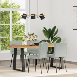 vidaXL Chaises à manger lot de 4 Gris clair Velours