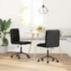 vidaXL Chaises à manger lot de 2 noir similicuir